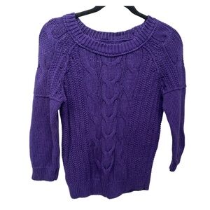 Loft purple knitted sweater